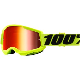 100% Goggle Strata 2 Yellow Mirror Red