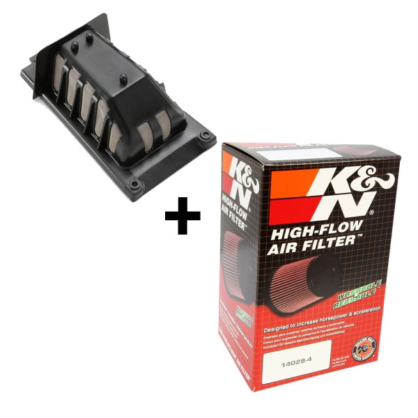 701 Set: Offener Filterkastendeckel + K&N Gewebeluftfilter