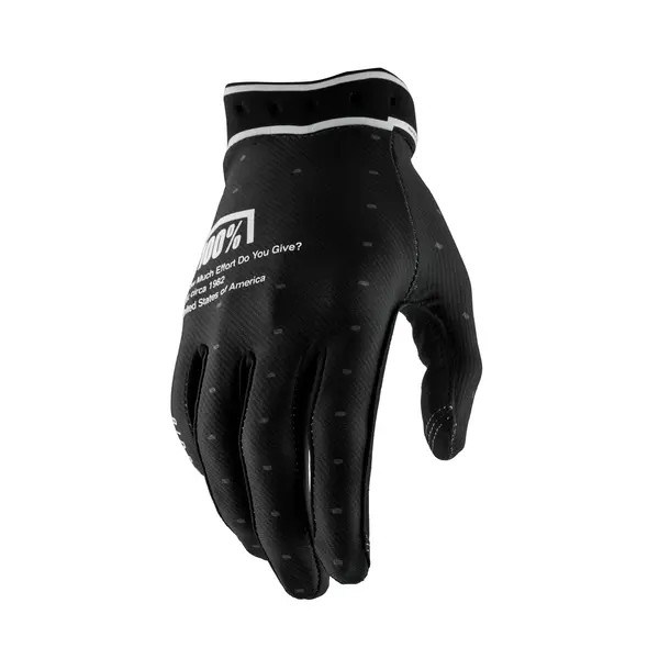 100% Ridefit Gloves Black