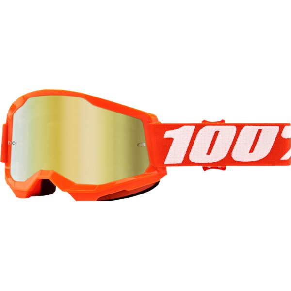 100% Goggle Strata 2 Orange Mirror Gold Lens