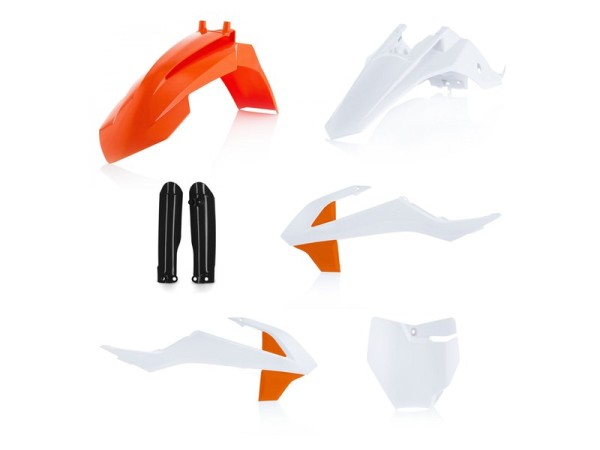 Plastik Full Kit GasGas / KTM Weiß Orange Schwarz