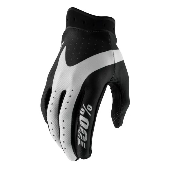 100% iTrack Gloves Black - White