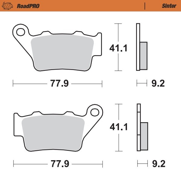 Moto-Master Bremsbeläge 701 hinten mit ABE