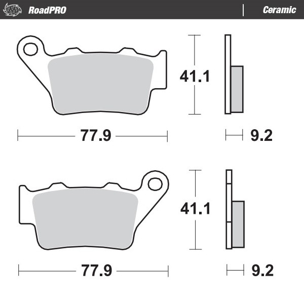 Moto-Master Bremsbeläge 701 hinten mit ABE