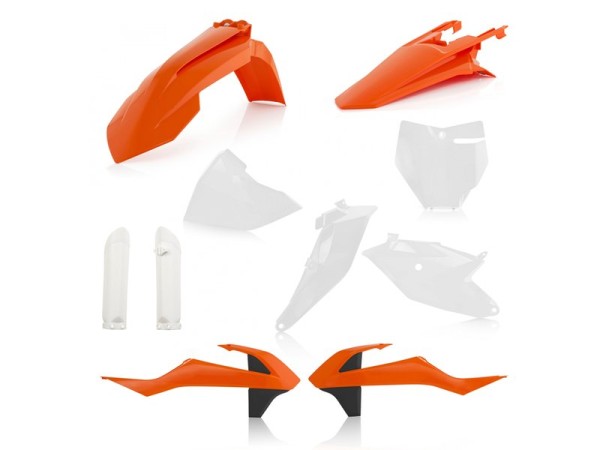 Plastik Full Kit GasGas / KTM Orange Weiß