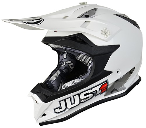 Just1 J32 Solid White Kinder Crosshelm