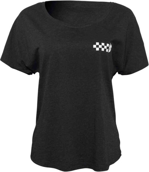 Thor Damen Checkers T-Shirt Schwarz