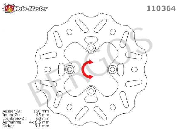 Bremsscheibe hinten 65cc